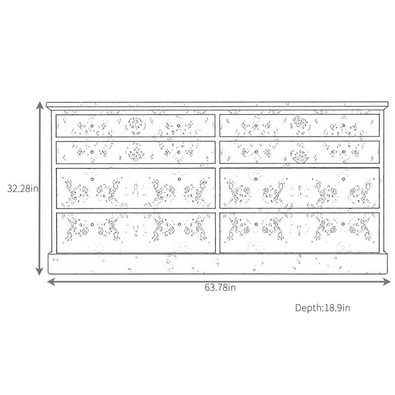 Multi-Drawer Retro Sideboard