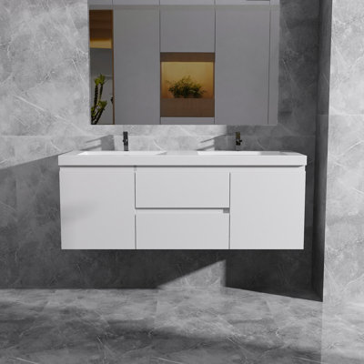 Meuble-lavabo avec comptoir en pierre 60 po Reada
