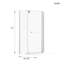 Cabine de douche pivotante demi-cadre l 34 po x P 32 po x H 72 po-124987940