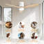  Ventilateur de plafond moderne à 3 pales de 52 po à DEL avec pales en bois et télécommande Airys-1846556340