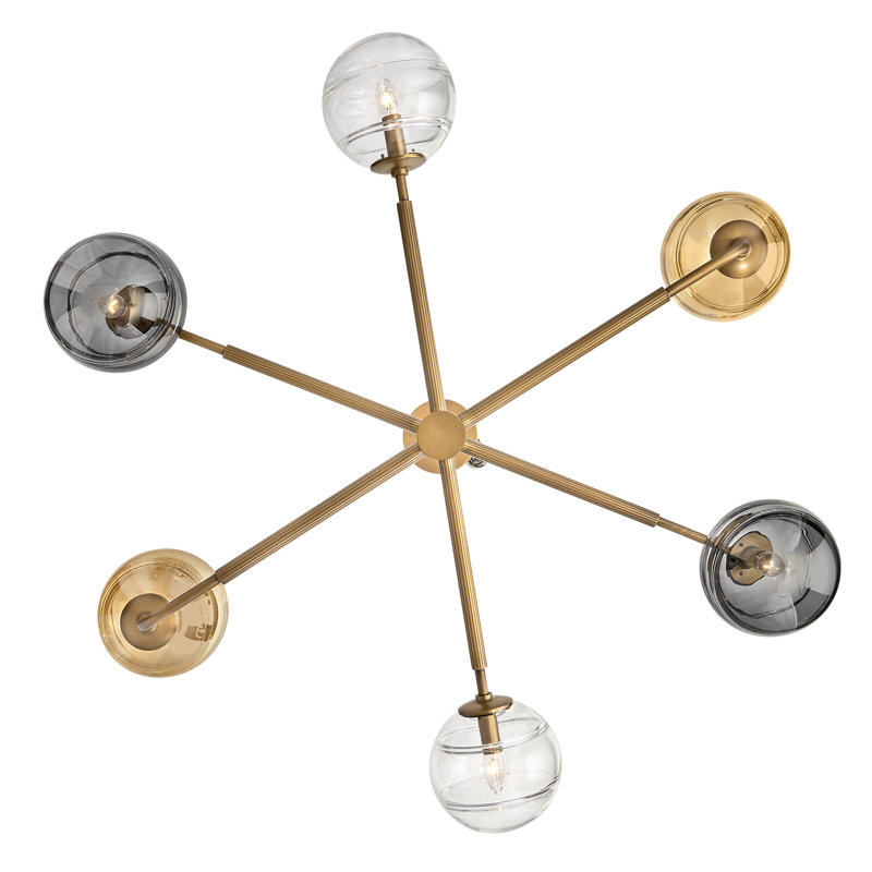 6 - Light Sputnik Modern Linear Chandelier