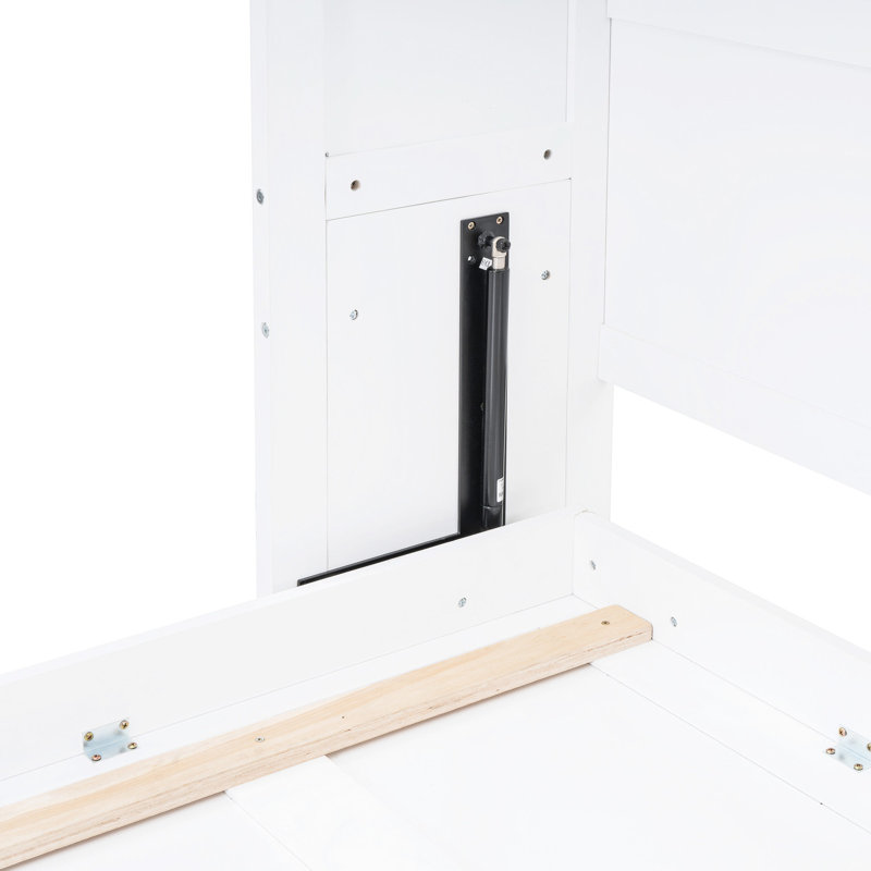 Lit pliant blanc à faible encombrement - pour une utilisation quotidienne dans les maisons mur pleine grandeur avec armoires supérieures, chambre d'amis, bureau à domicile, salle de sport