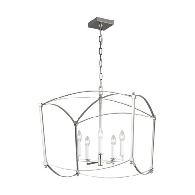 Olive 5 - Light Dimmable Lantern Geometric Chandelier