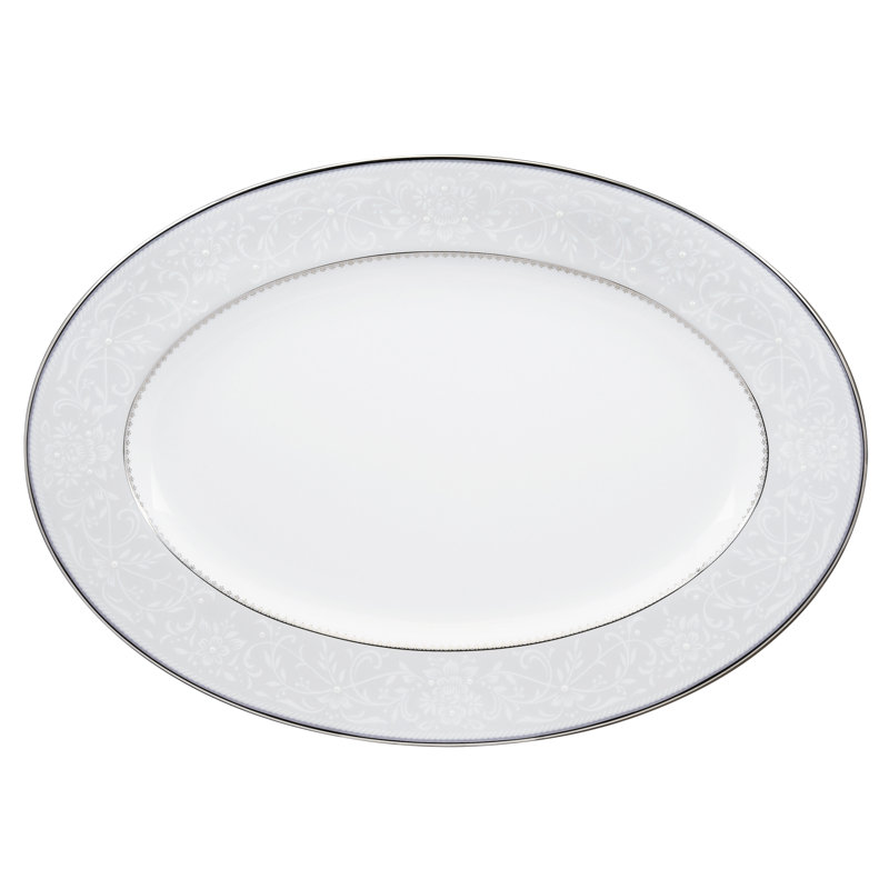 Plateau ovale Noritake Brocato, H 1 po x l 16 po x P 12 po