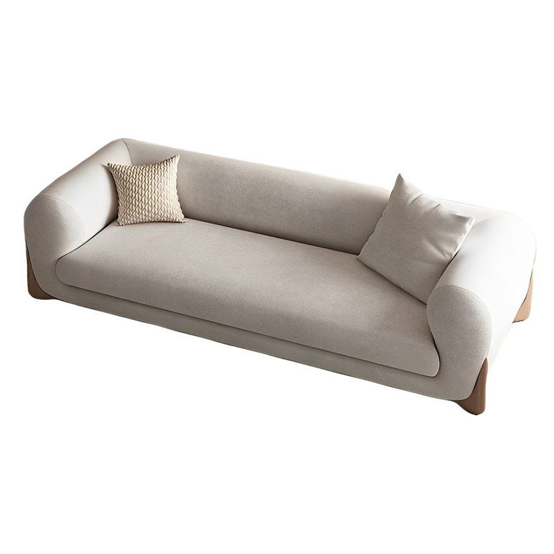 Banc de rangement moderne avec tabouret, H 21,65 po x l 70,86 po x P 25,59 po, Blanc cassé