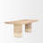 Jurine Mango Wood + Travertine Dining Table-99238348