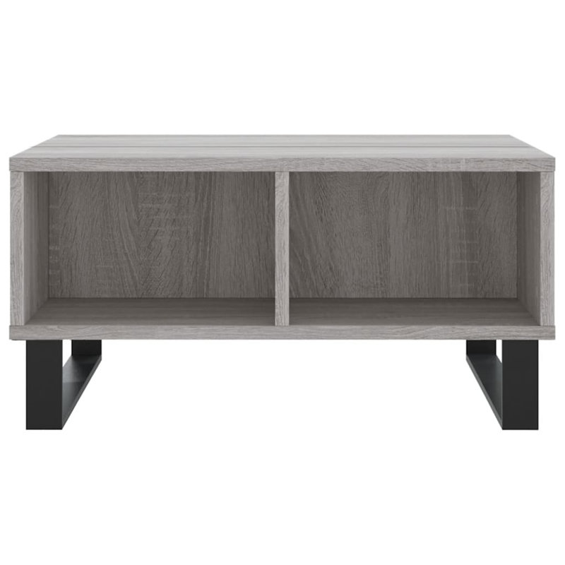 Azelia Sled Coffee Table with Storage, Grey Sonoma