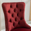 Chaise de salle à manger rembourrée en velours moderne avec anneau à tirer (ensemble de 2)-1415673416-1415673408