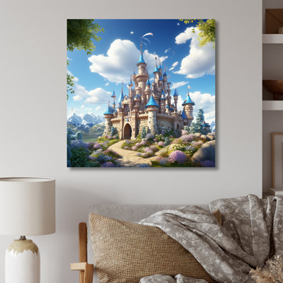 Princesse, château magique, rêves III, art mural