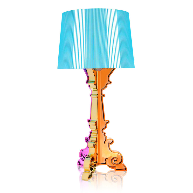 Bourgie Table Lamp, Multicolored Light Blue