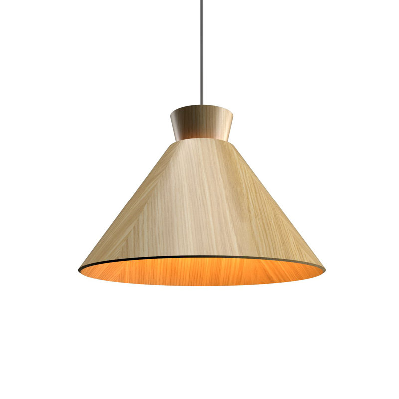 Luminaire suspendu simple à 1 lumière Conical, Sable