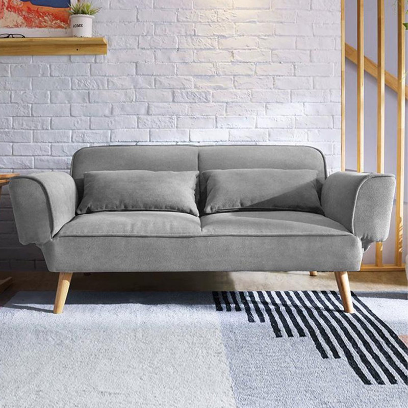 Gray Polyester Modular Sofa bed cushion couch, Gray