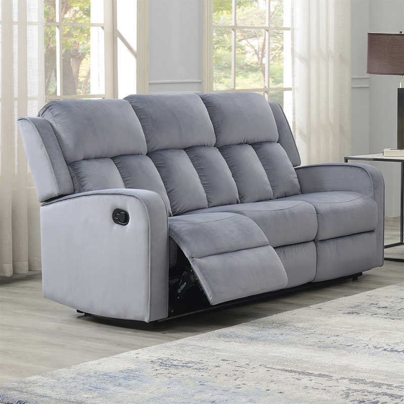 Canapé inclinable 3 places en tissu