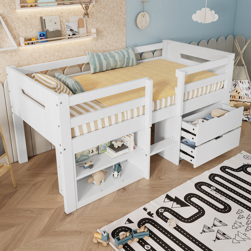 Single (3') Mid Sleepers with Storage Included with Built-in Ladder Included