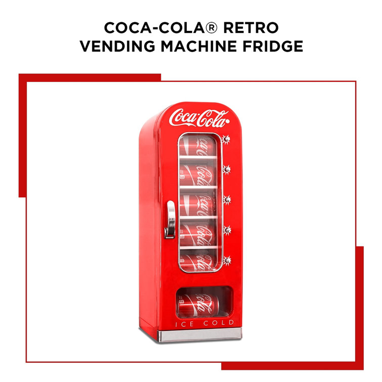 Symple Stuff Coca-Cola Vahig Mini Fridge 10 Can Retro Vending