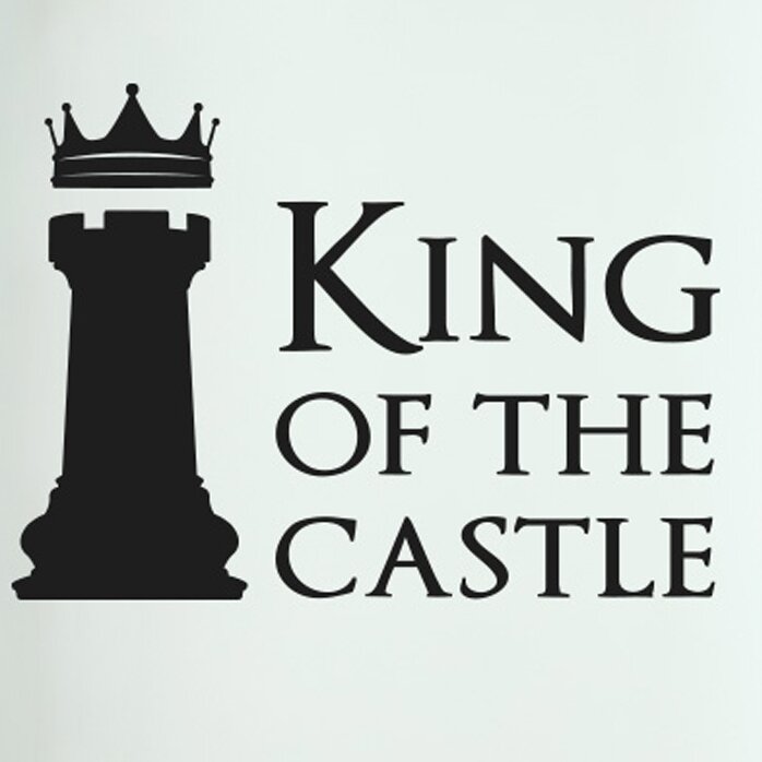 King of the Castle Chess Piece Door Room Wall Sticker