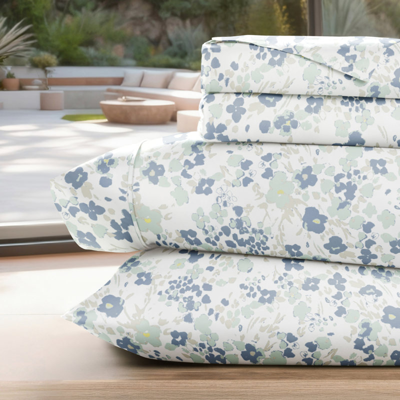 Ensemble de draps en microfibre Violets, Ensemble de draps pour très grand lit + un drap-h, Violet