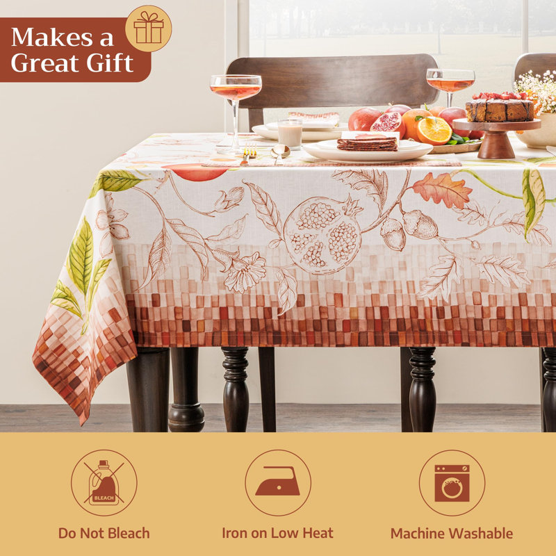 Nappe 100 % coton Maison d'Hermine récolte vintage - 60 po x 60 po, 60" x 60", Vintage harvest