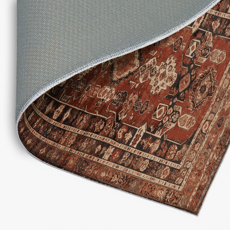 Tapis turc intérieur et extérieur brun, Rectangulaire 8 pi x 10 pi