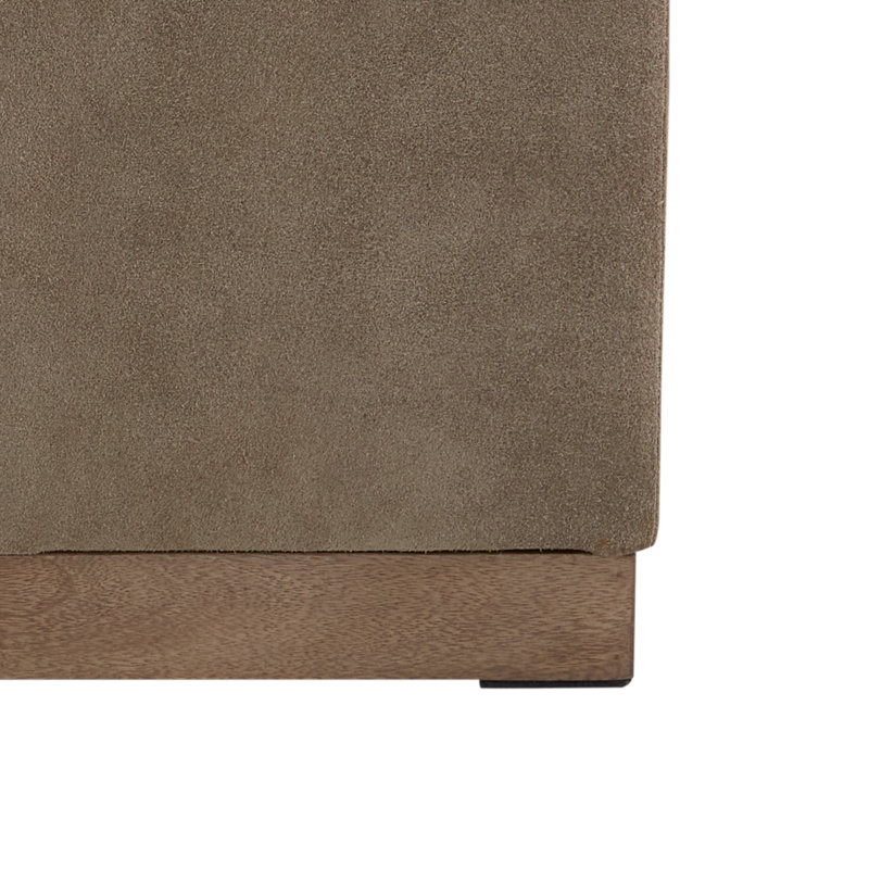 Square Leather Ottoman
