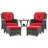 Arakawa Wicker 2 - Person Patio Conversation Set with Cushions-1861019021
