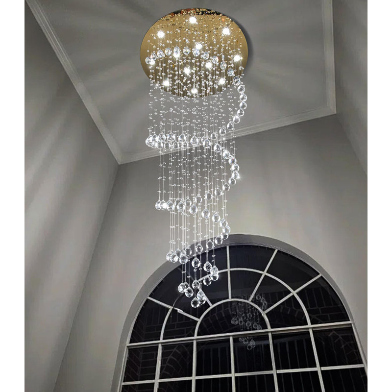 Lustre Glam, Doré, H 78,7 po x l 31,5 po x P 31,5 po, 12
