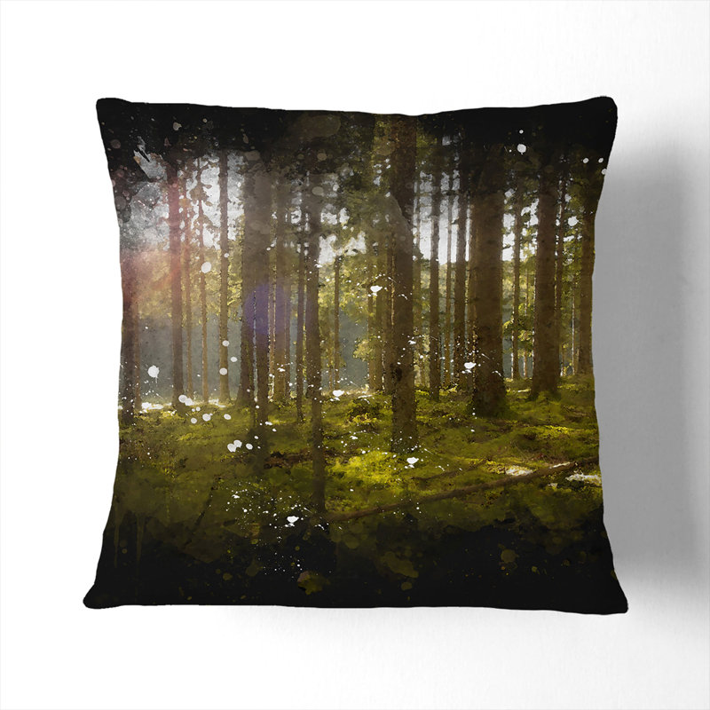 Sunlight Forest Vol.2 Paint Splash Square Throw Cushion, Stone, 55cm H x 55cm W x 20cm D