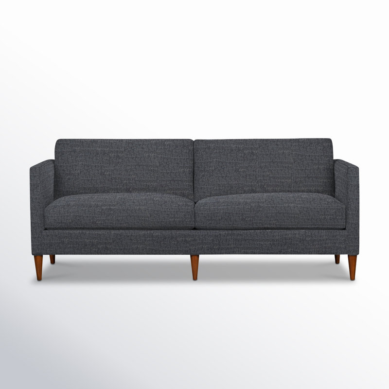 Clifford 87" Upholstered Custom Sofa, Nomad Indigo Performance Chenille