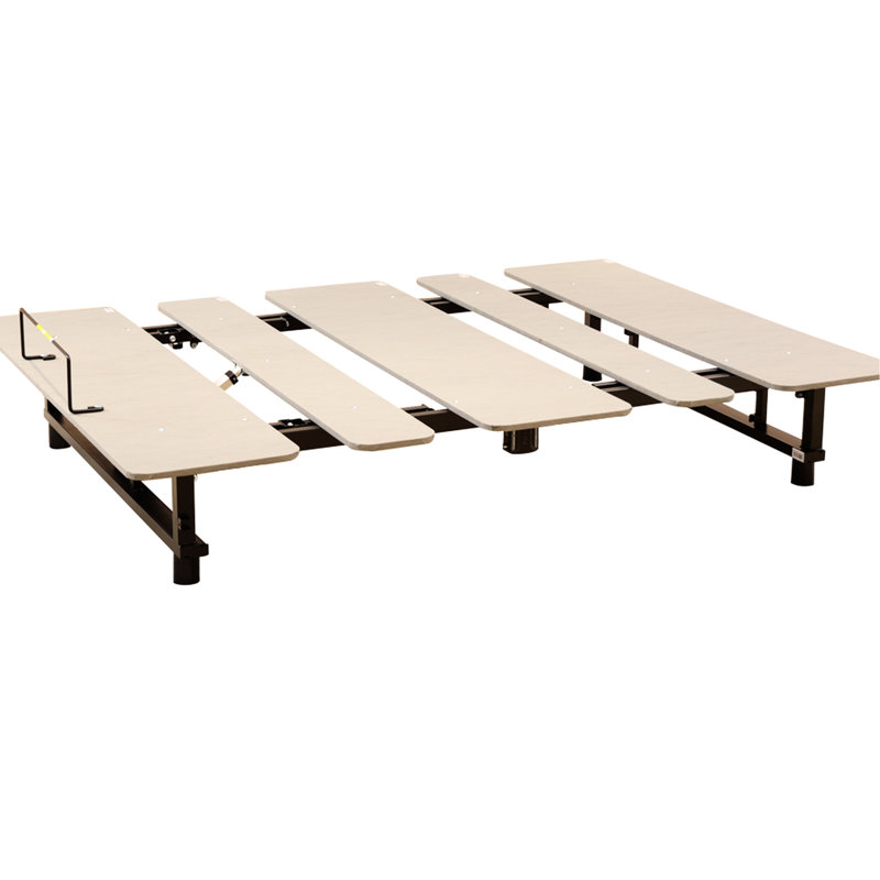 Base de lit électrique grise pour grand lit - Circulation réglable réglable grise, profitez d'un meilleur sommeil avec une télécommande sans fil inclinée à 60 ° et un pied à 40 °