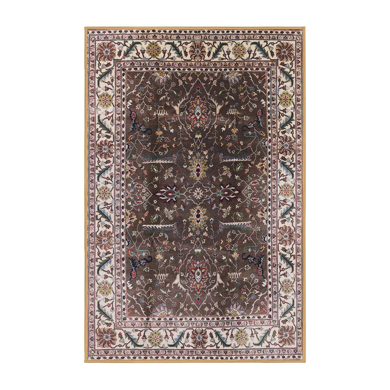 Tapis oriental brun Tholf, Rectangle 5 pi x 8 pi