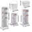 Four-Layer Laundry Basket Sorte，Movable Dirty Laundry Basket，Multifunctional Household Storage Basket,White.