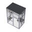 Enceinte d'extérieur multifonctionnelle en bois pour chat, 4 plateformes et 2 maisons pour faire la sieste, 2 serrures robustes, coin arrondi, conception étagée, fil galvanisé