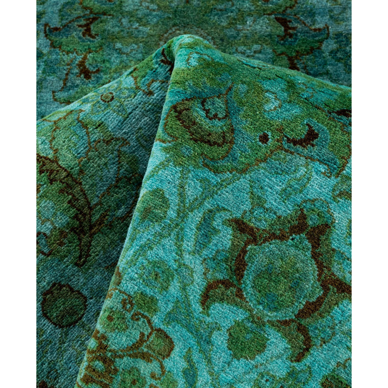 Overdyed One-of-a-Kind 7' 1" X 7' 1" Hand Knotted Area Rug