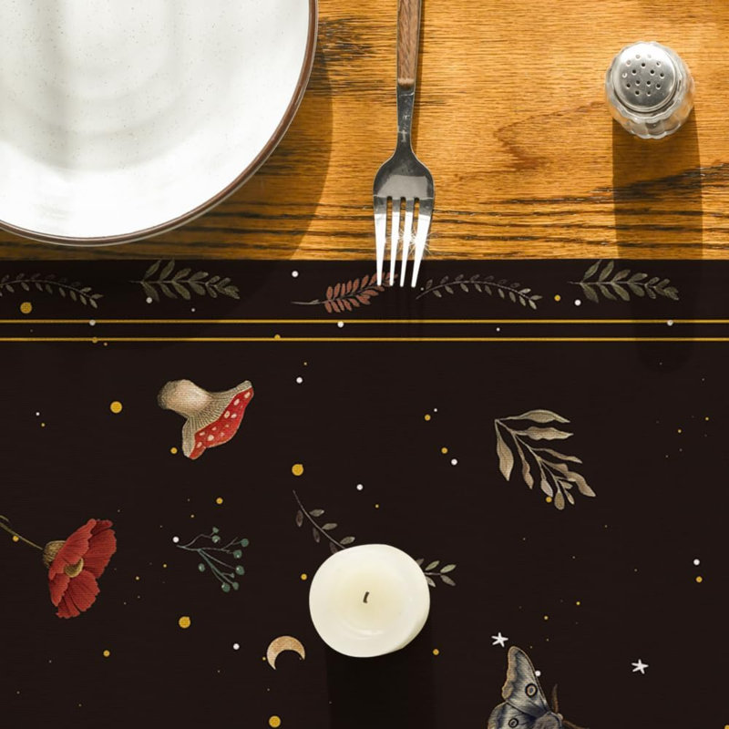 Chemin de table Poppy Moth, L 120 po