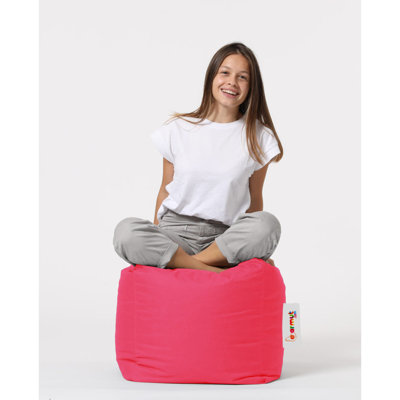 Pouf de jardin élégant, rose - 17,7 po x 17,7 po x 17,7 po | Rembourrage 100% polyester imperméable, bourre de styromousse 100% originale | Système de fermeture à glissière cachée, non doublé | Supporte jusqu'à 440 lb | Design moderne pour le divertissement en plein air