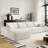 Boneless 135" Oversized Boneless Couch with Left L Shape Chaise, Modern Modular Sectional Sofa with Deep Seat, No Assembly Required, Cloud Sectional Couch with Corduroy Fabric (4S+Left Facing Chaise)-67147044-72598996-72598571