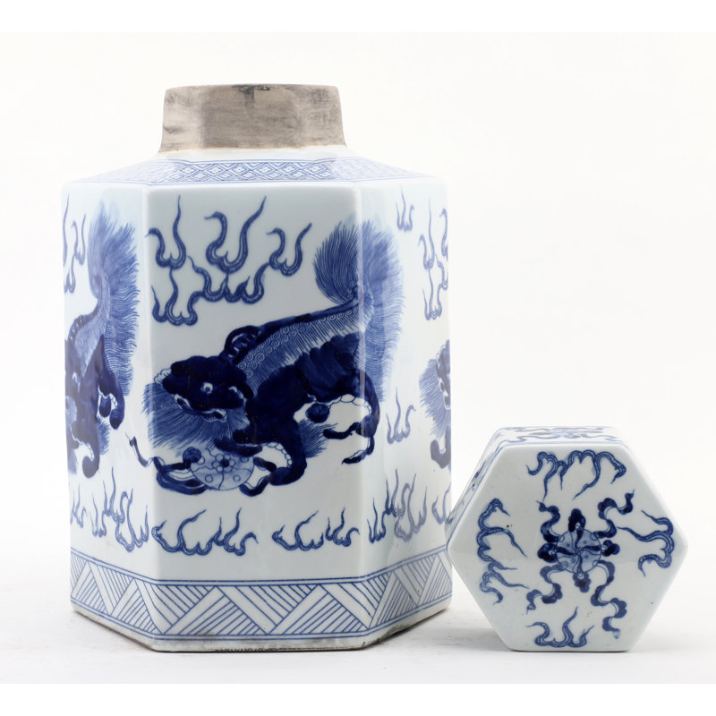 Handmade Porcelain China Ginger Jar
