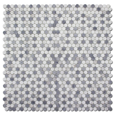 Penny 0.75" x 0.75" Marble Penny Round Mosaic Wall & Floor Tile