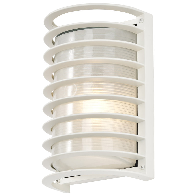 Luminaire d'extérieur à 1 ampoule Buradale, Incandescent, Blanc semi-brillant