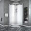 Porte de douche 36 po x 75 po Cabine de douche encadrée en chrome