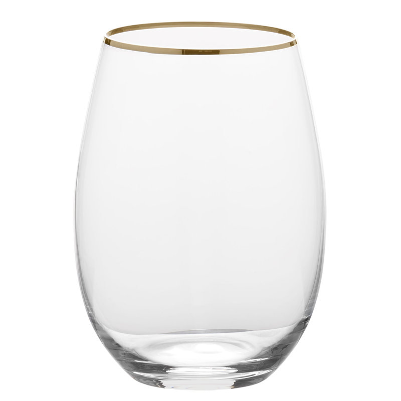 Julie Gold 19.75 oz. Stemless Wine Glasses