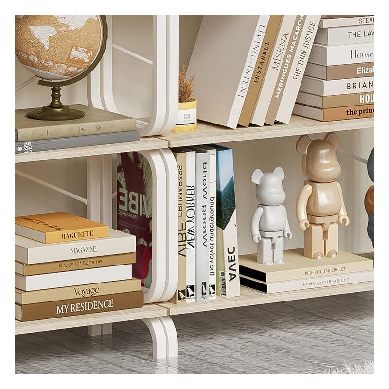 Farragut Faux Wood & Metal 5-Tier Bookshelf, White