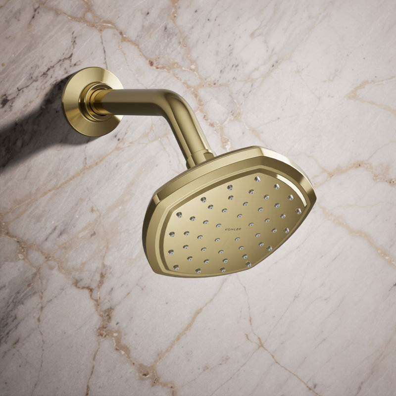 Occasion Full/Standard Fixed Shower Head, Vibrant French Gold, 2.5 GPM