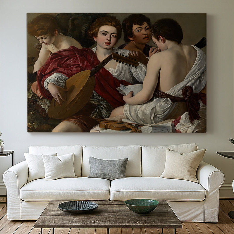 Les Musiciens-Caravage-Toile tendue avec châssis-c. 1595, 40 po x 60 po