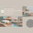 46"L Modern Cobblestone Coffee Table – High Gloss Finish, Composite Wood, Oval Design-1266526202