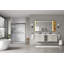Armoire de salle de bain avec tiroirs de rangement et tablettes ouvertes, armoire de style moderne pour salle de bain-755753327
