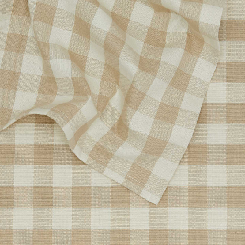 Essential Gingham Tablecloth, Ivory/Flax