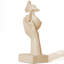 Ensemble de 3 statues penseur blanc crème - Sculpture abstraite en résine pour le salon, le bureau, la tablette-979350534