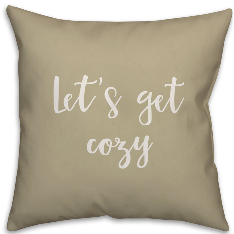 Reversible Throw Pillow, Beige, Pillow Cover