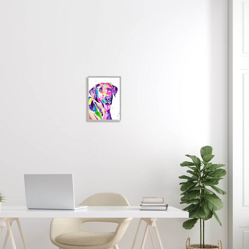 Art de giclée «Happy Retriever» par Jen Seeley, H 14 po x l 11 po x P 1,5 po, Estampe numérique Farmhouse